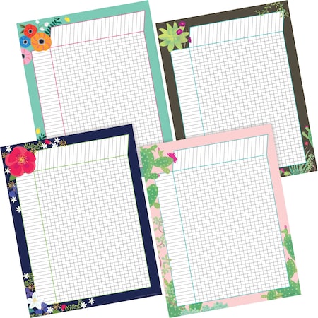 Barker Creek Petals & Prickles Incentive Chart Set, 4/Set 578